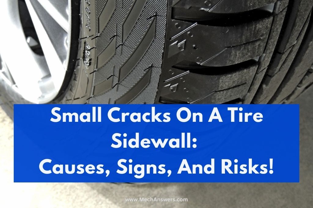 Small Cracks On A Tire Sidewall